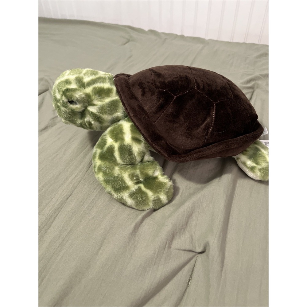 Destination Nation Realistic Plush Sea Turtle Stuffed Animal Soft Toy  11.5 inch